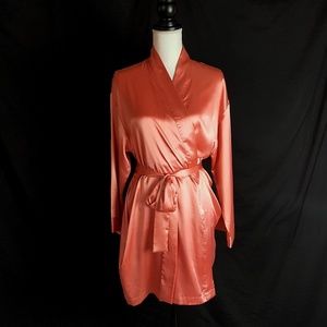 Victoria's Secret Coral Pink Satin Robe